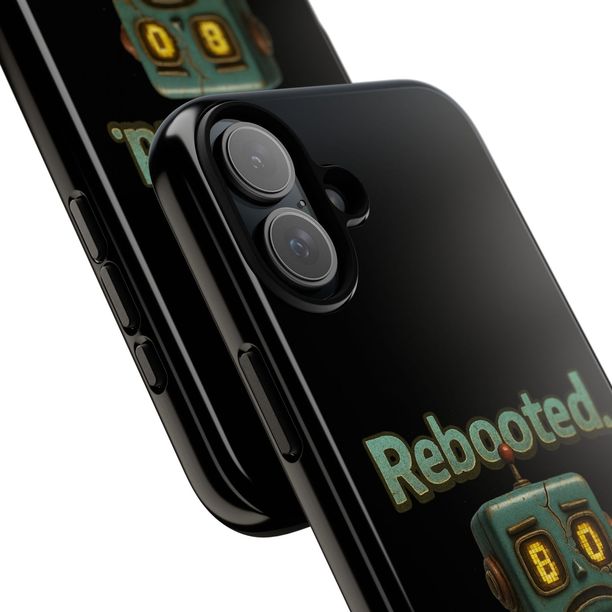 Phone Case — 'Rebooted. Still Awkward.' Retro Robot Protective Cover