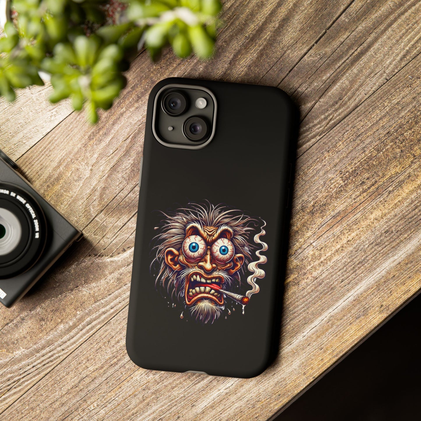 Phone Case — Wild Cartoon Monster Smoking Design