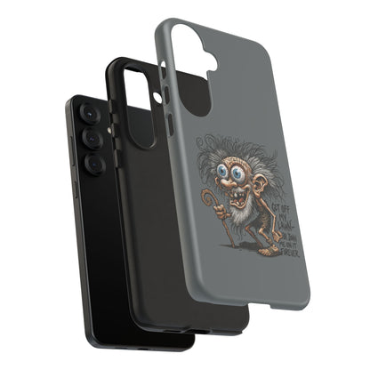 Phone Case — Funny Grumpy Troll Design: “Get Off My Lawn” Protective Cover