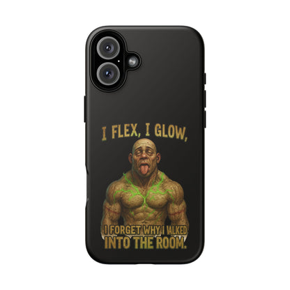 Phone Case — I Flex, I Glow Funny Muscular Guy Phone Cover