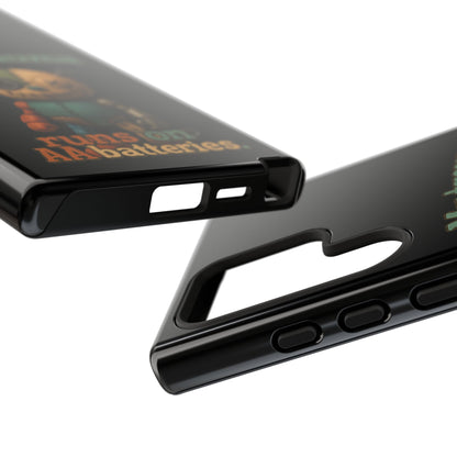 Phone Case — 'My Trauma Runs on AA Batteries' Creepy Voodoo Teddy Protective Cover