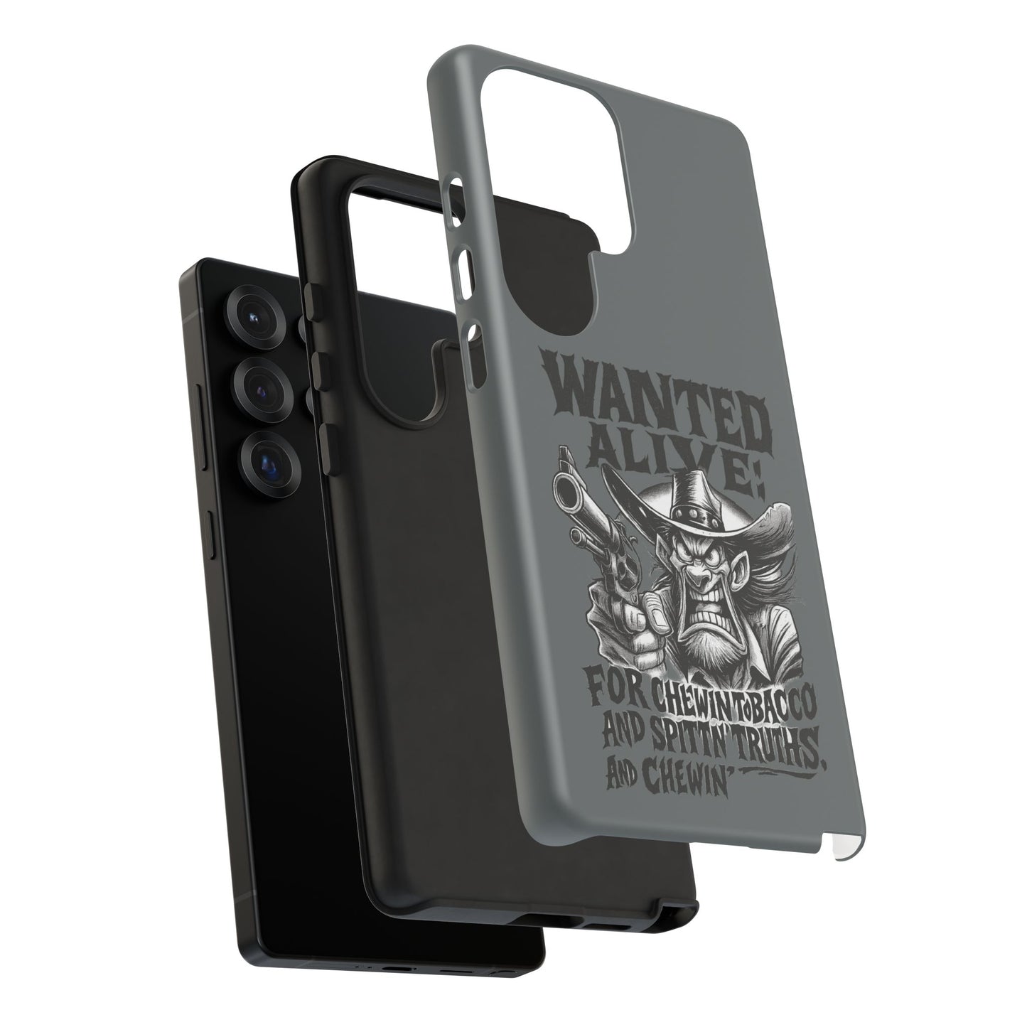 Phone Case — "Wanted Alive!" Cowboy Chewin' Tobacco Graphic
