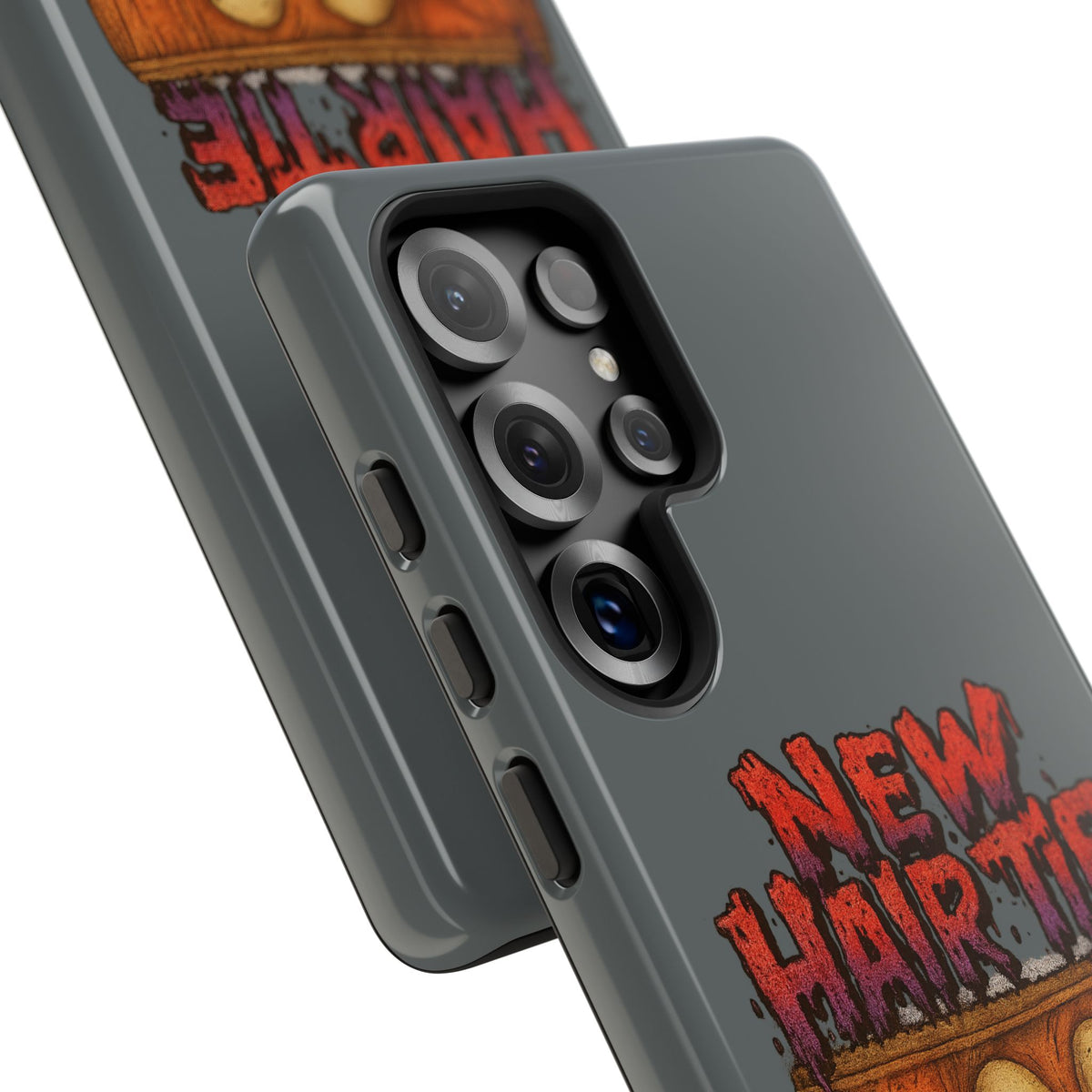 Phone Case — 'New Hairte' Funny Grinning Tongue-Out Monster Design
