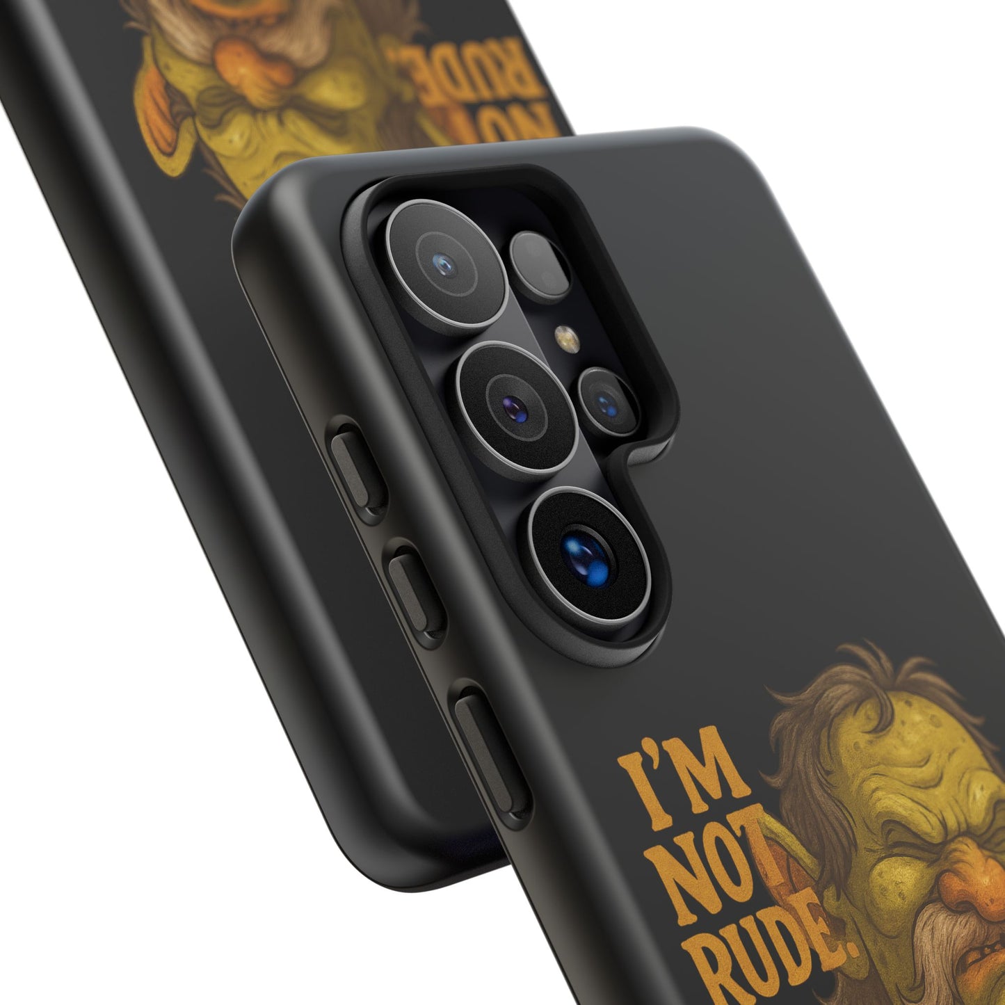 Phone Case — "I'm Not Rude, You're Just Exhausting" Grumpy Goblin Protective Cover