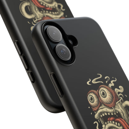 Tough Cases: Retro Hot Coffee Monster Phone Case — Funny 'If Your Mug...' Quote
