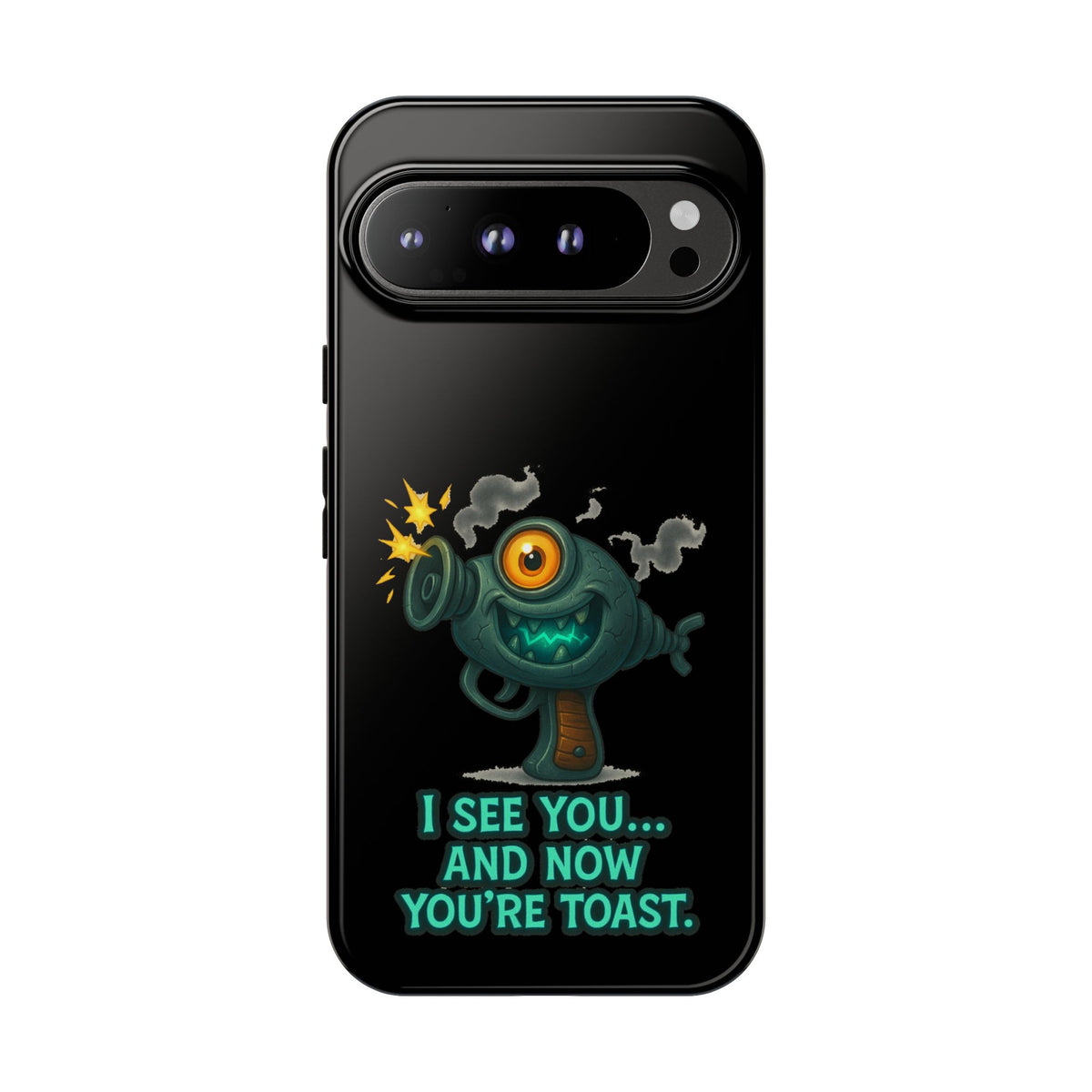 Phone Case — Cute Zombie Blaster Design with "I See You... And Now You're Toast"