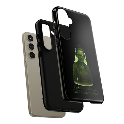 Spooky Green Ghost Phone Case — "I Baked Cookies, They Scream Now" Horror iPhone Cover