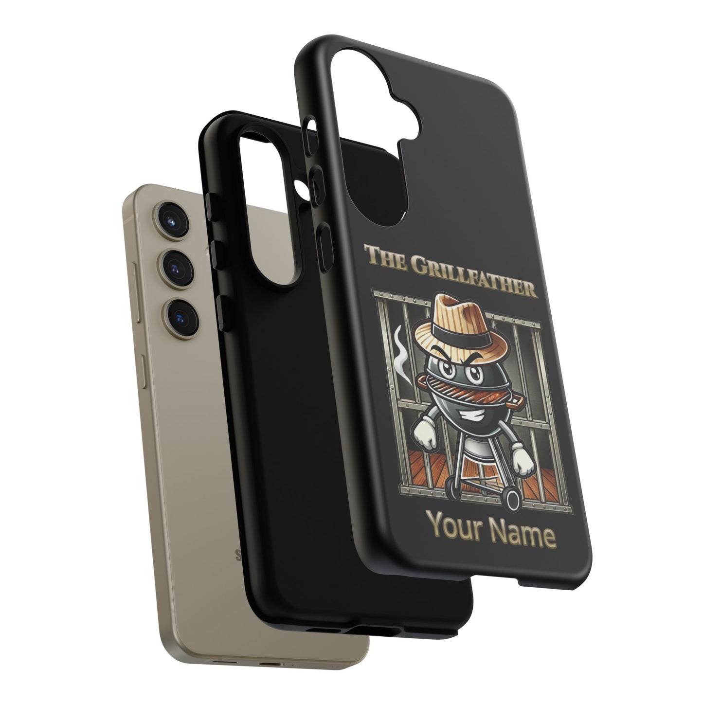 Grillfather Personalized Phone Case — Funny BBQ Smoker Design