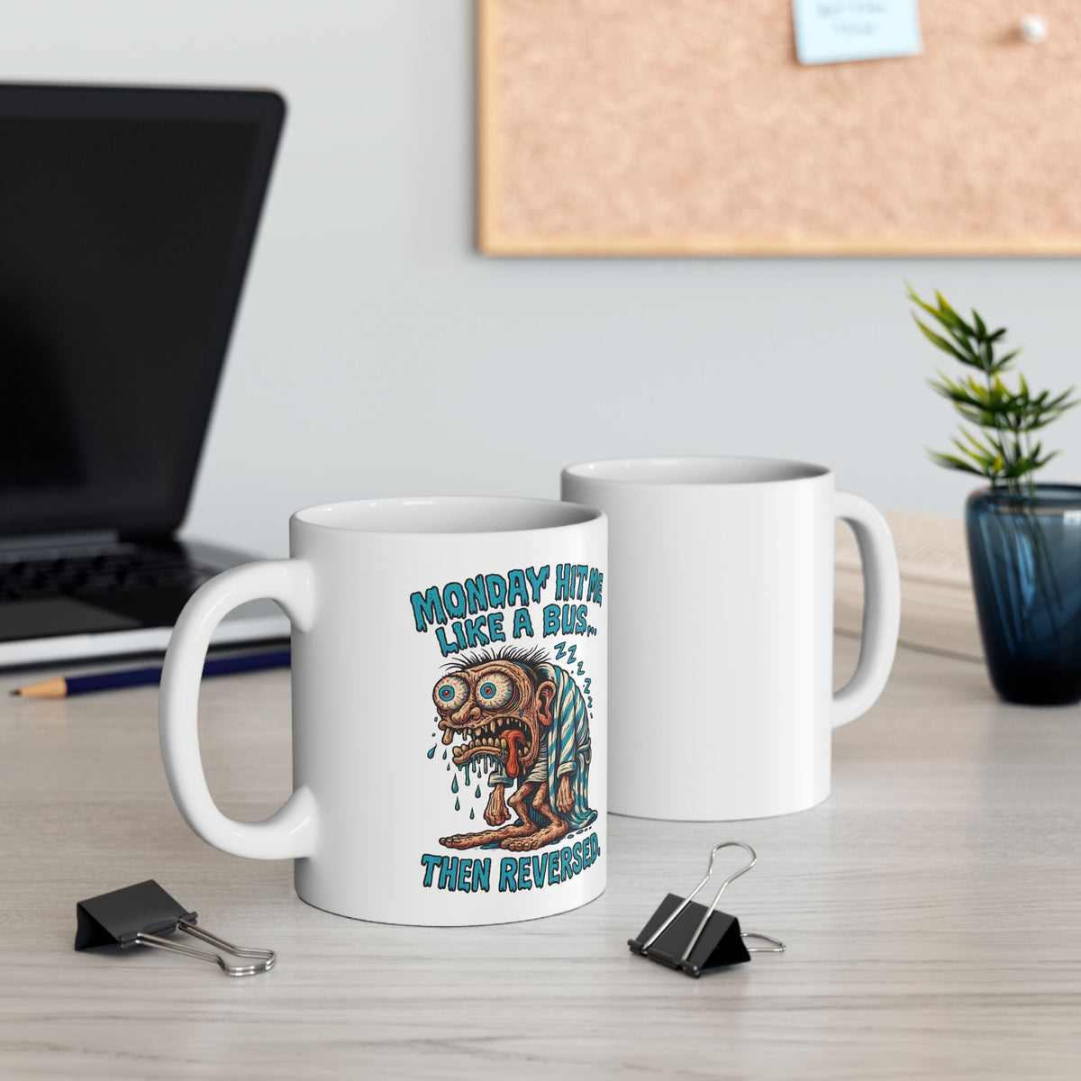 Monday Hit Me Like a Bus – Zombie Work Goblin Mug