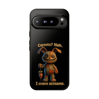 Phone Case — Creepy Bunny "Carrots? Nah. I crave screams." Horror iPhone Case