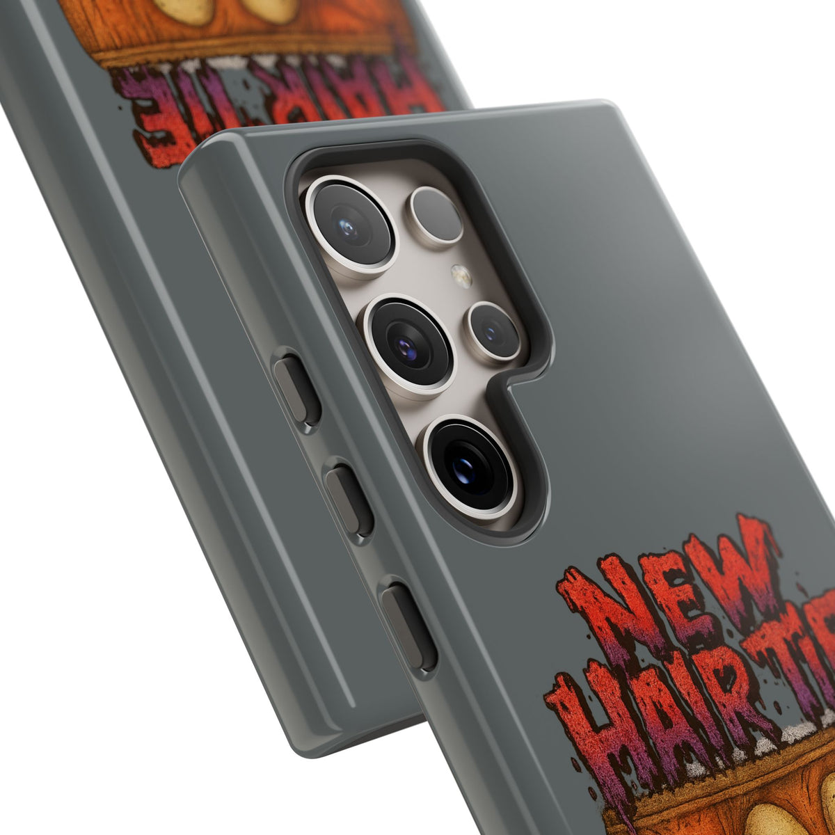 Phone Case — 'New Hairte' Funny Grinning Tongue-Out Monster Design