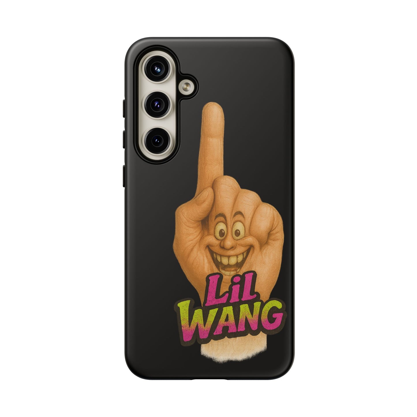 Phone Case — 'Lil Wang' Humorous Middle Finger Character Protective Cover