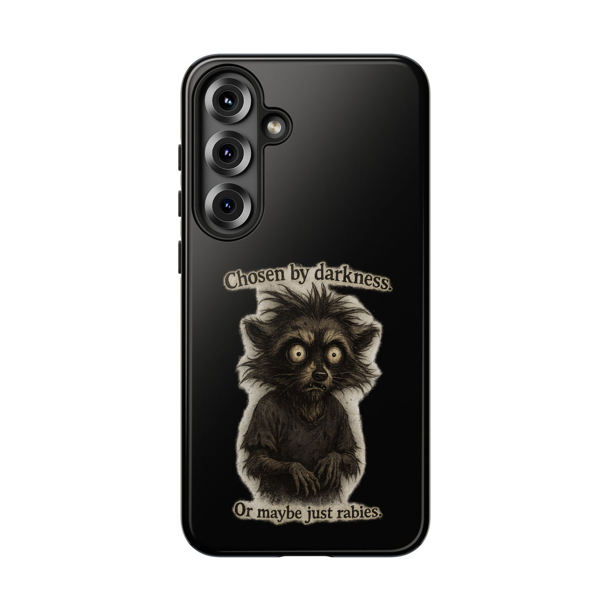 Phone Case - "Chosen by Darkness (Or Maybe Just Rabies)" Cute Creepy Retro Creature Protective Case