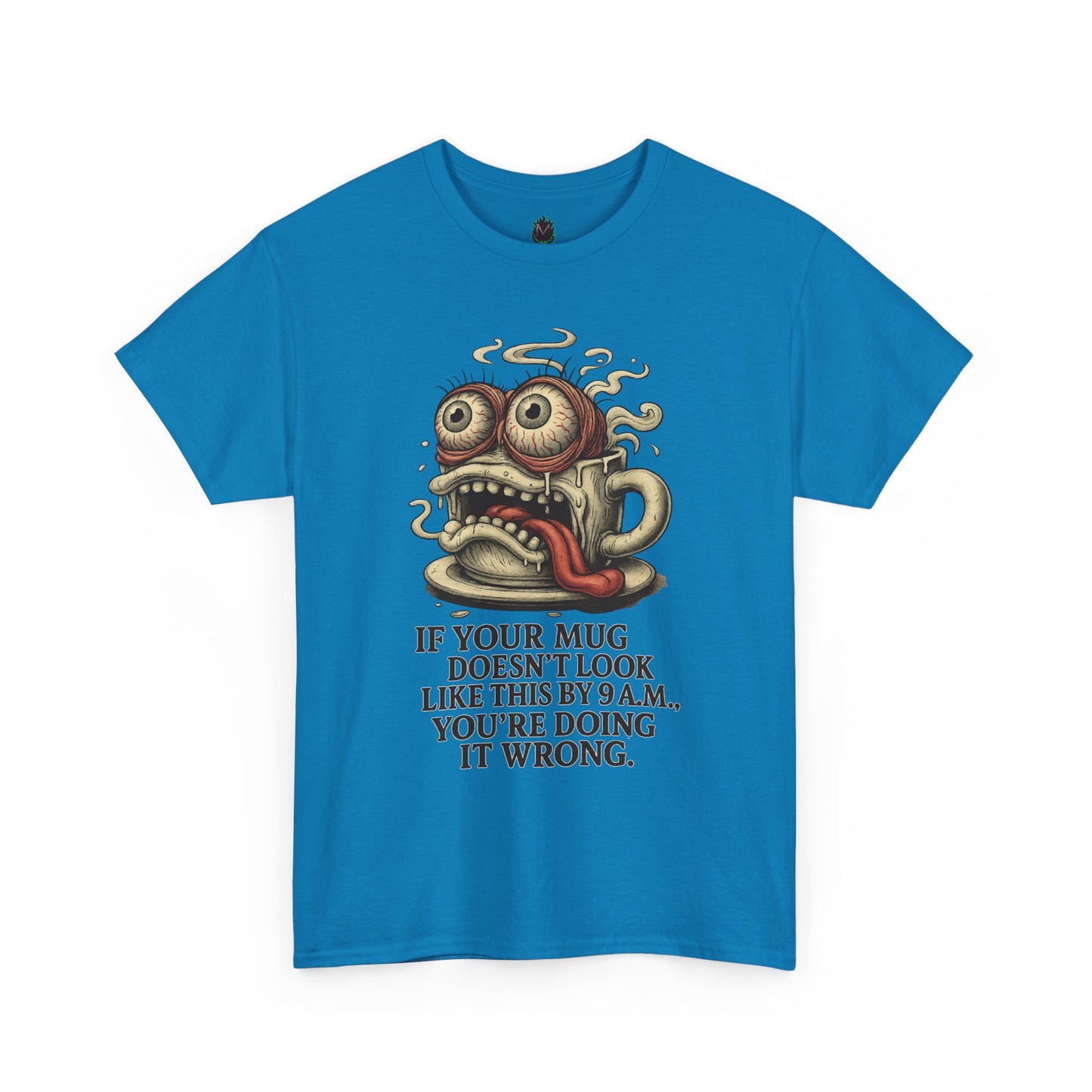 9AM Mug Meltdown – Screaming Coffee Zombie Cup Tee