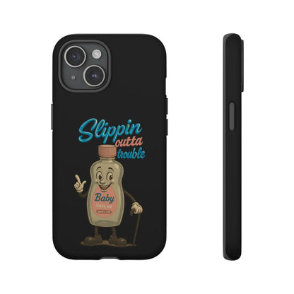 Phone Case — Retro 'Slippin Outta Trouble' Baby Bottle Design