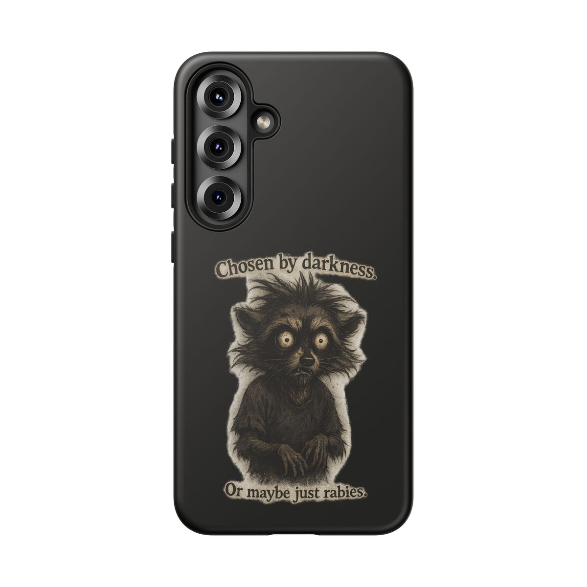 Phone Case - "Chosen by Darkness (Or Maybe Just Rabies)" Cute Creepy Retro Creature Protective Case