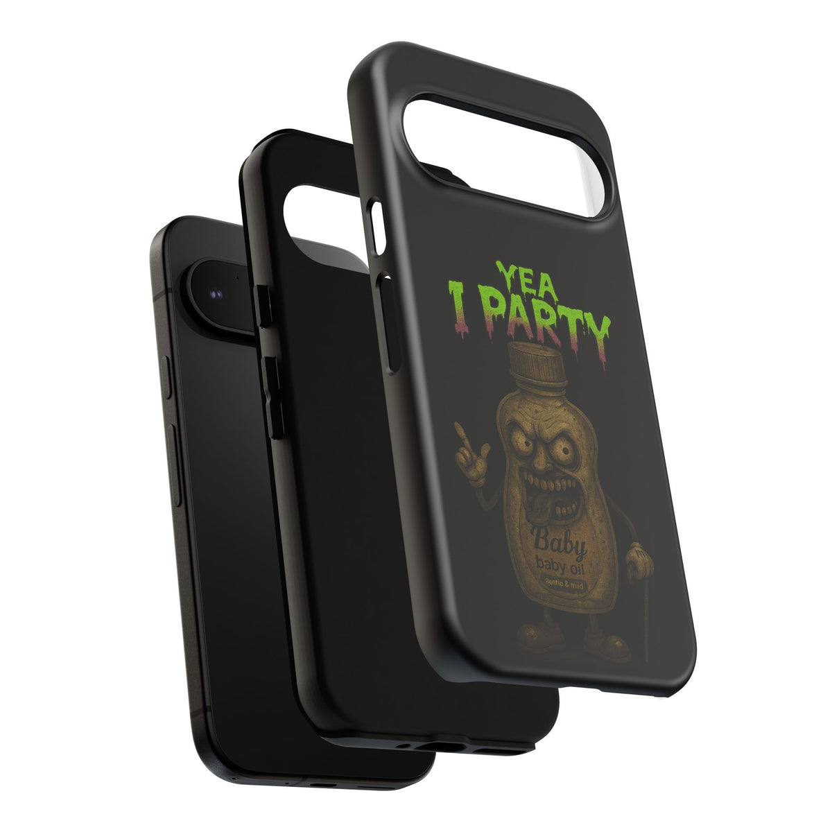Phone Case — 'Yea I Party' Creepy Baby Bottle Graphic