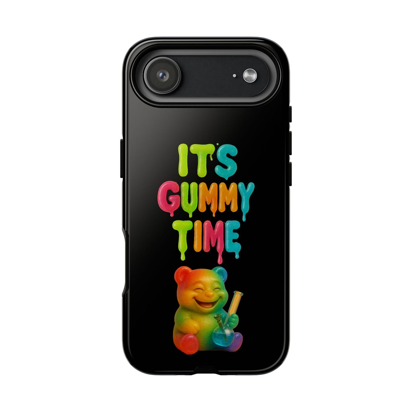Phone Case — "It's Gummy Time" Rainbow Gummy Bear Protective Cover