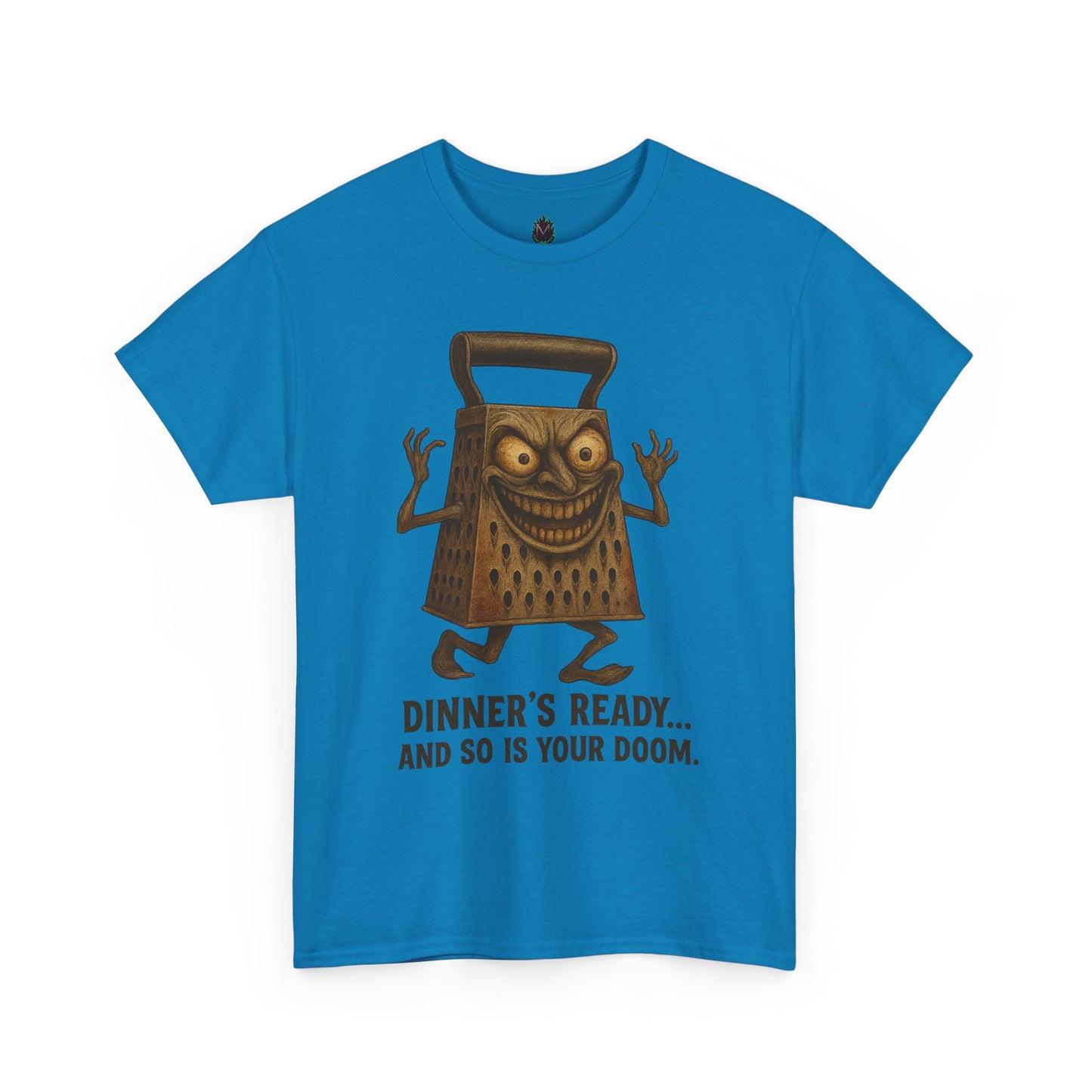 Dinner’s Ready… And So Is Your Doom – Evil Cheese Grater Horror T-Shirt