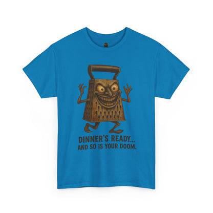 Dinner’s Ready… And So Is Your Doom – Evil Cheese Grater Horror T-Shirt
