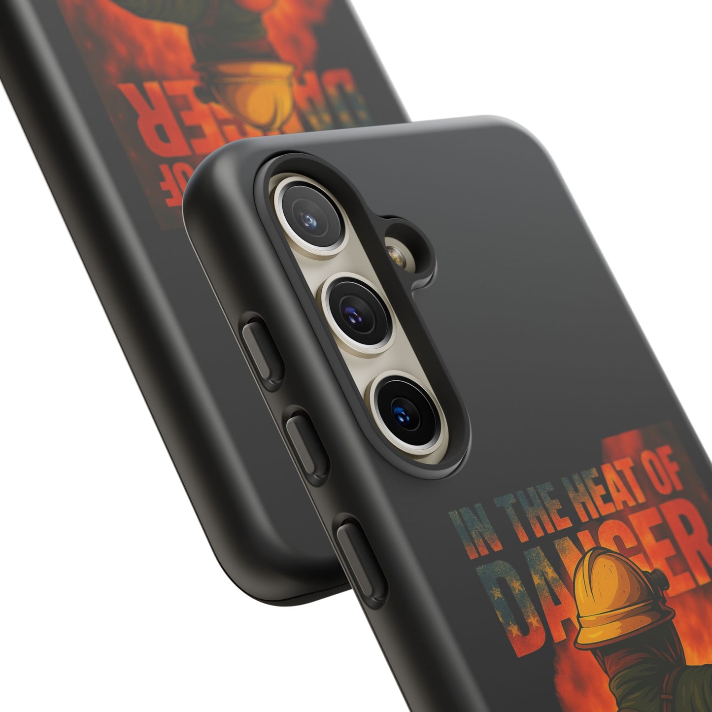 Firefighter Phone Case — "In the Heat of Danger We Hold the Line" Tough Protective Case
