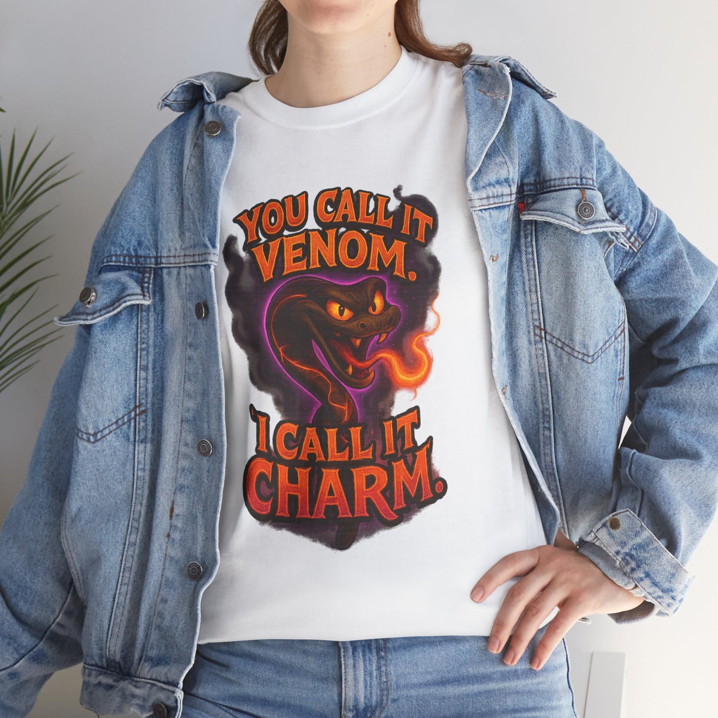 You Call It Venom I Call It Charm T-Shirt | Snake Illustration