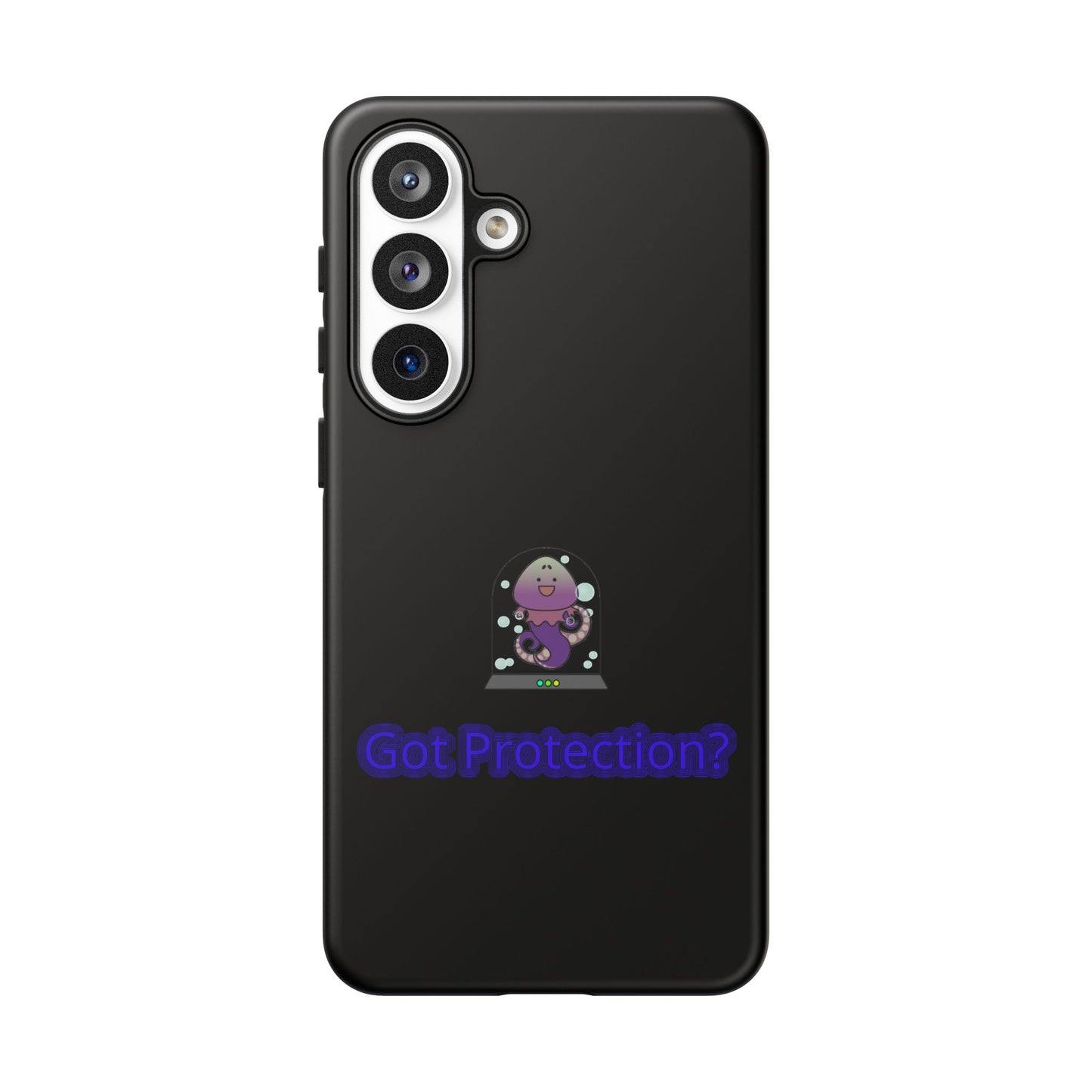 Phone Case — 'Got Protection?' Cute Purple Alien Anti-Shock Protective Cover