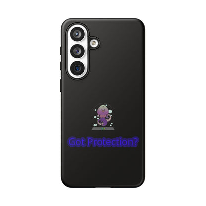 Phone Case — 'Got Protection?' Cute Purple Alien Anti-Shock Protective Cover
