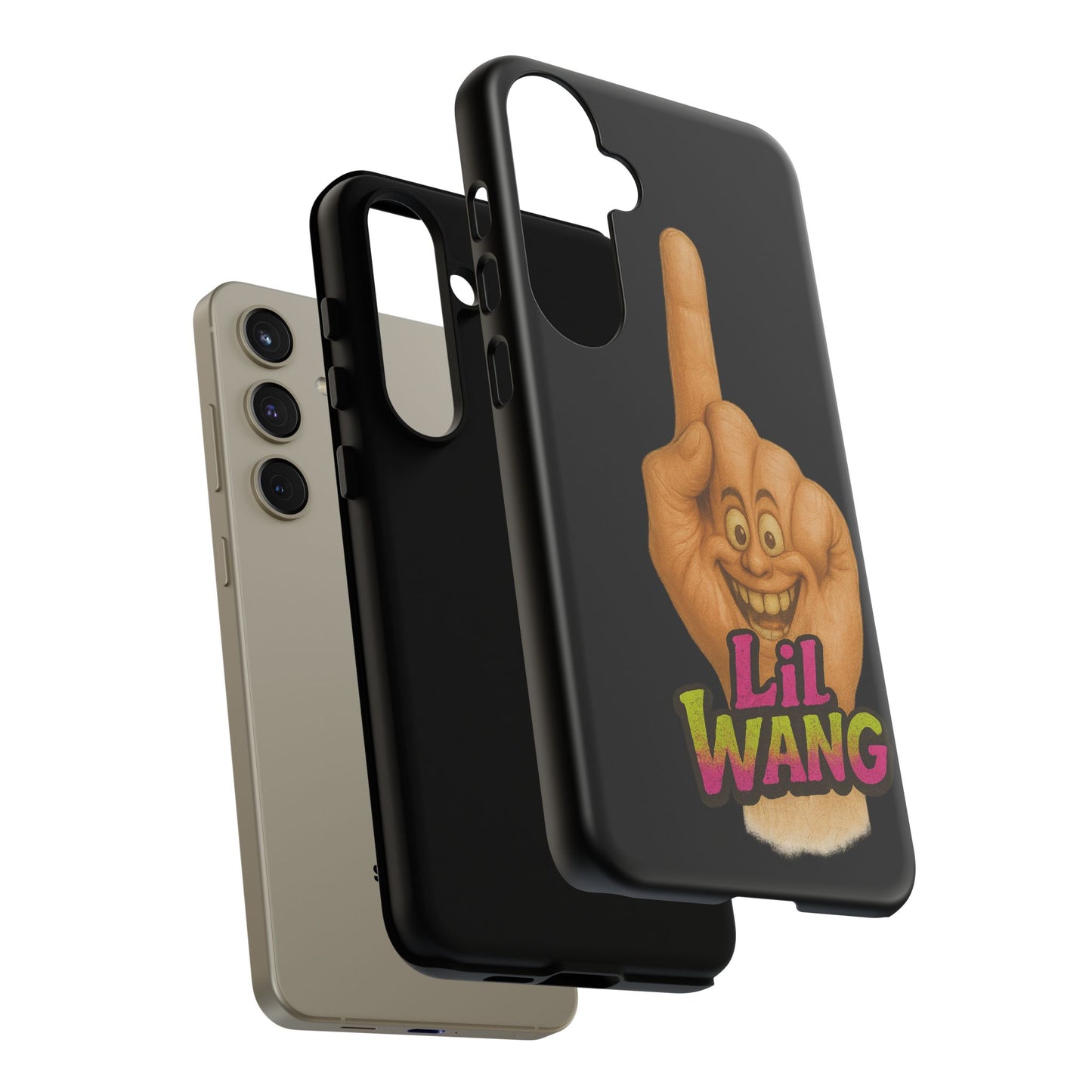 Phone Case — 'Lil Wang' Humorous Middle Finger Character Protective Cover