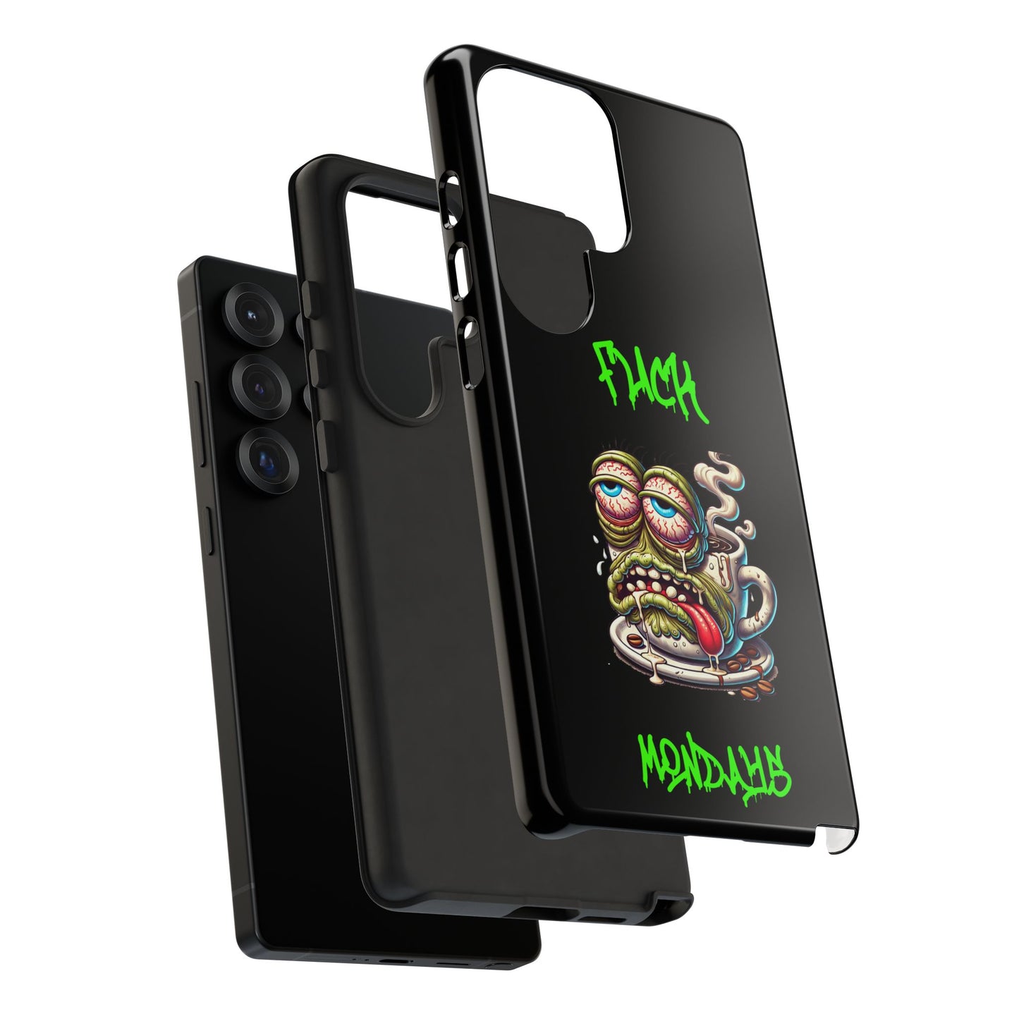 Phone Case — "F*** Monday" Grotesque Coffee Monster Shock Art