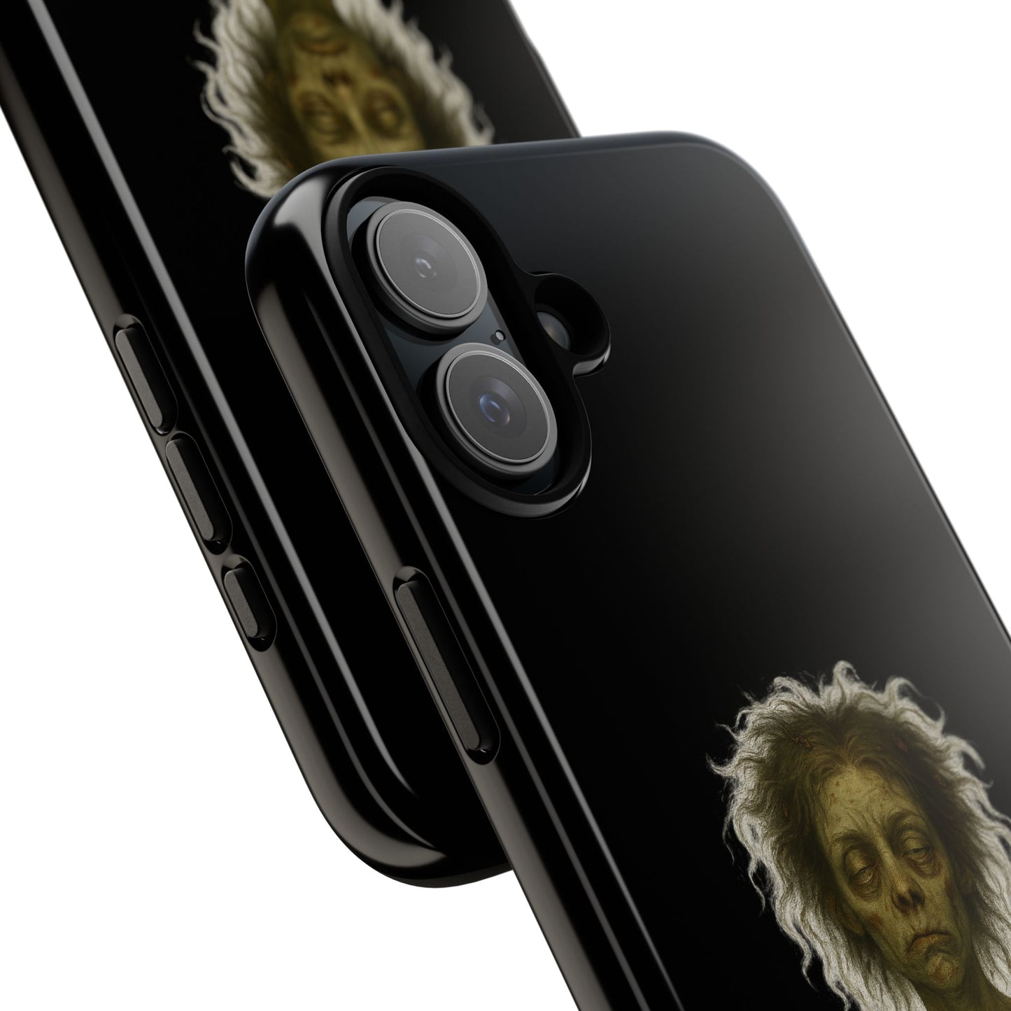 Phone Case — “Cursed to Rise Before Coffee Was Brewed” Goth Horror Design