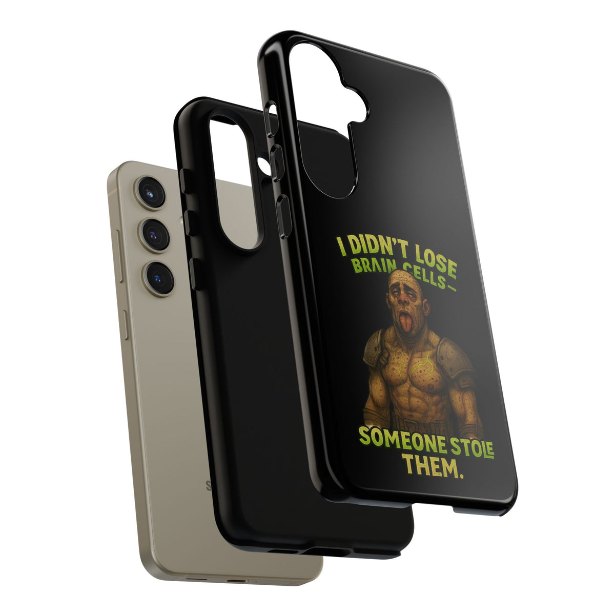 Phone Case — "I Didn't Lose Brain Cells, Someone Stole Them" Funny Zombie Warrior Protective Cover