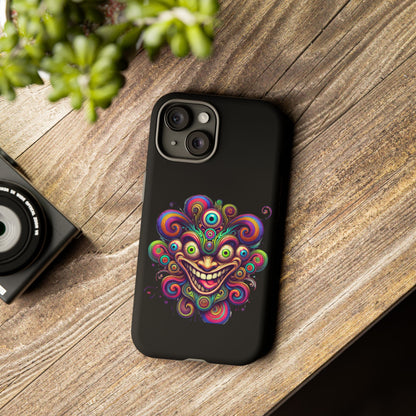 Psychedelic Jester Phone Case — Colorful Creepy Clown Tough Case