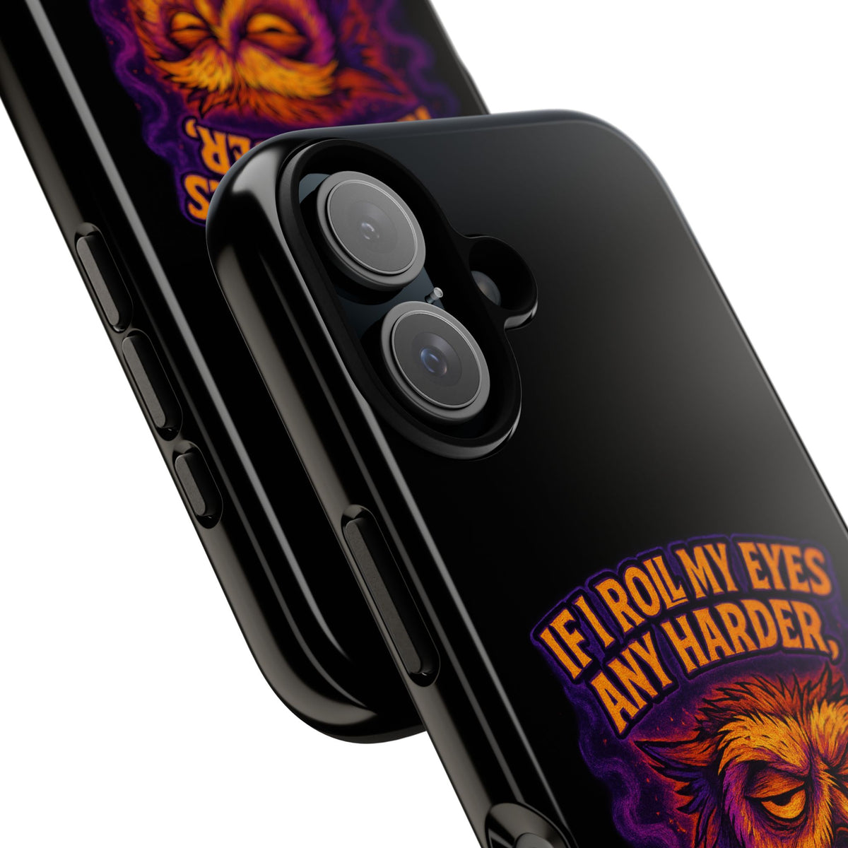 Phone Case — Grumpy Owl 'If I Roll My Eyes Any Harder, I'll Take Flight' Protective Cover