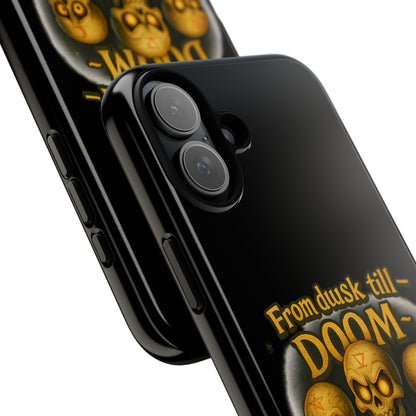 Phone Case — "From Dusk Till Doom We Jam" Skeleton Band Design