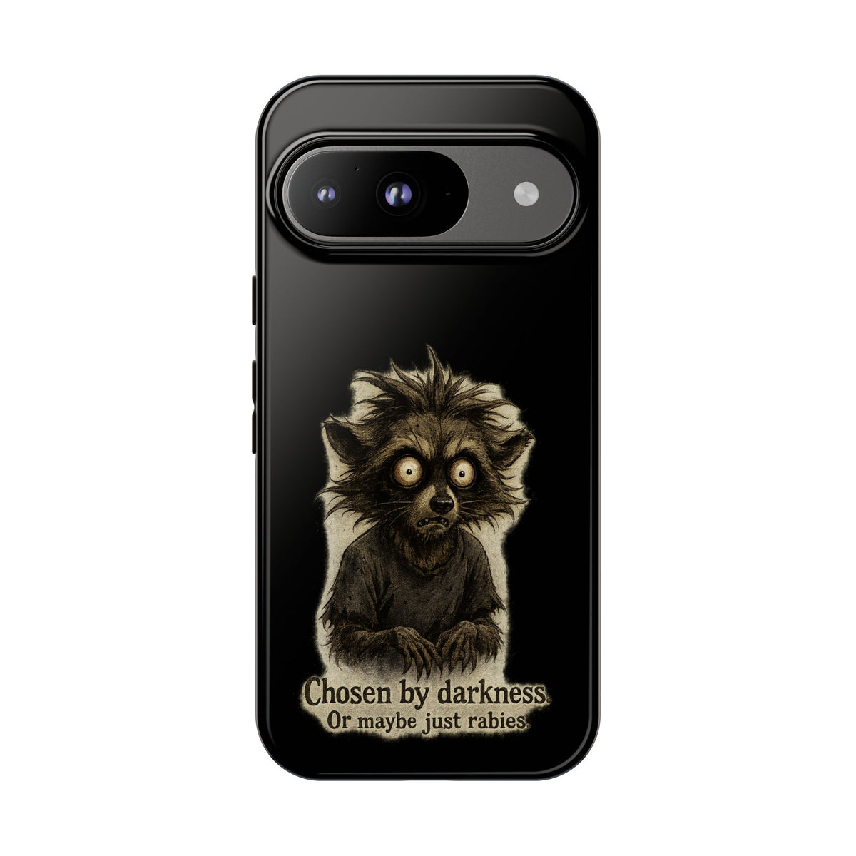 Phone Case — "Chosen by Darkness (Or Maybe Just Rabies)" Cute Creepy Lemur Design
