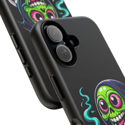 Grinning Stoner Grim Reaper Phone Case – Cannabis Skull iPhone Cover