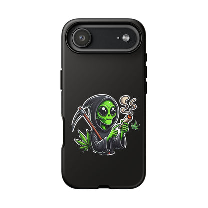 Reaper Alien Phone Case – Cute Grim Reaper Smoking Weed iPhone Case