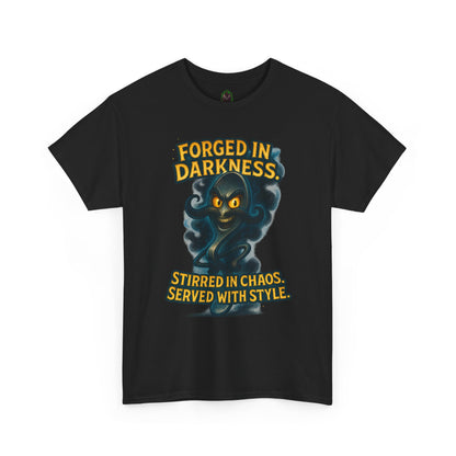 Forged in Darkness cat spirit T-Shirt | Stirred in Chaos illustrated tee
