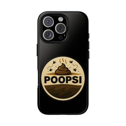 Phone Case — 'POOPSI' Funny Poop Logo Protective Cover