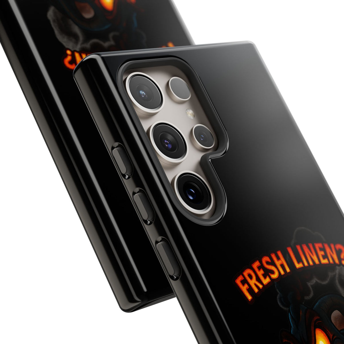 Phone Case — 'Fresh Linen? I Smell Fear.' Spooky Pumpkin Horror Protective Case