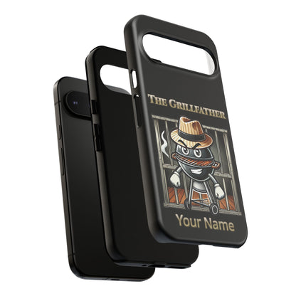 Grillfather Personalized Phone Case — Funny BBQ Smoker Design