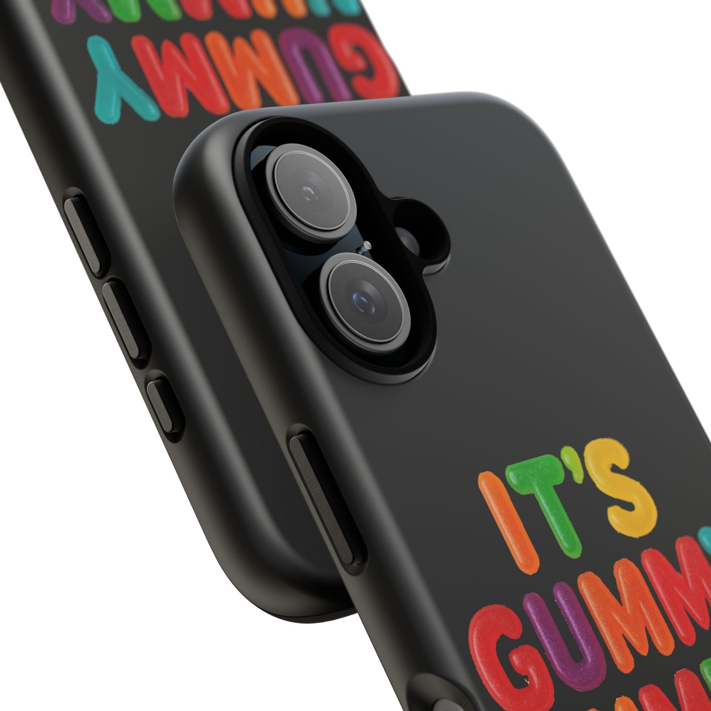 Phone Case — "It's Gummy Nummy Time" Colorful Candy Lettering Protective Case