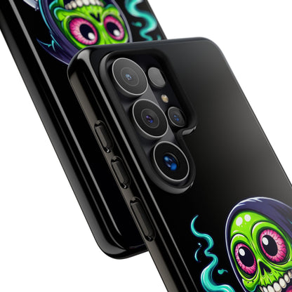 Grinning Stoner Grim Reaper Phone Case – Cannabis Skull iPhone Cover