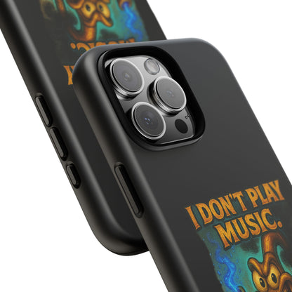 Phone Case — "I Don't Play Music. I Detonate It." Cartoon Bomb Graphic