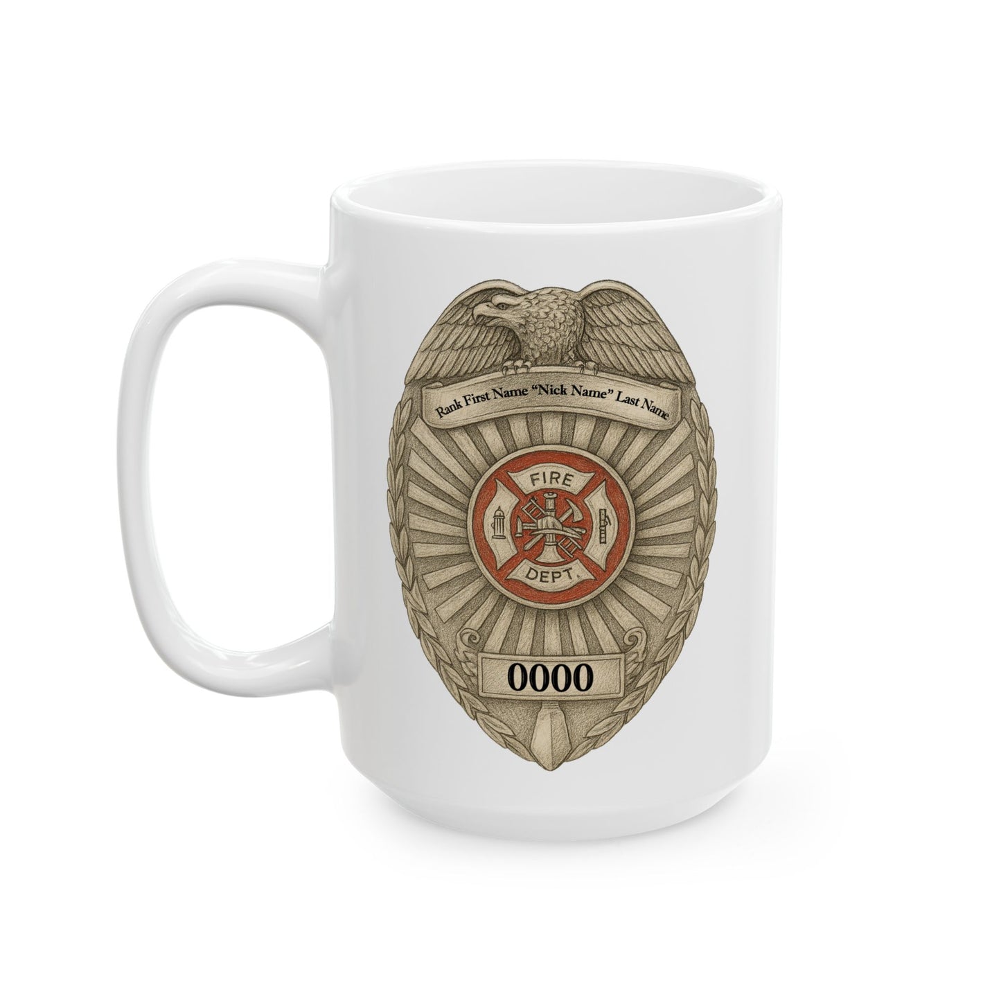 Flames Test Metal – Courage Defines the Firefighter Mug