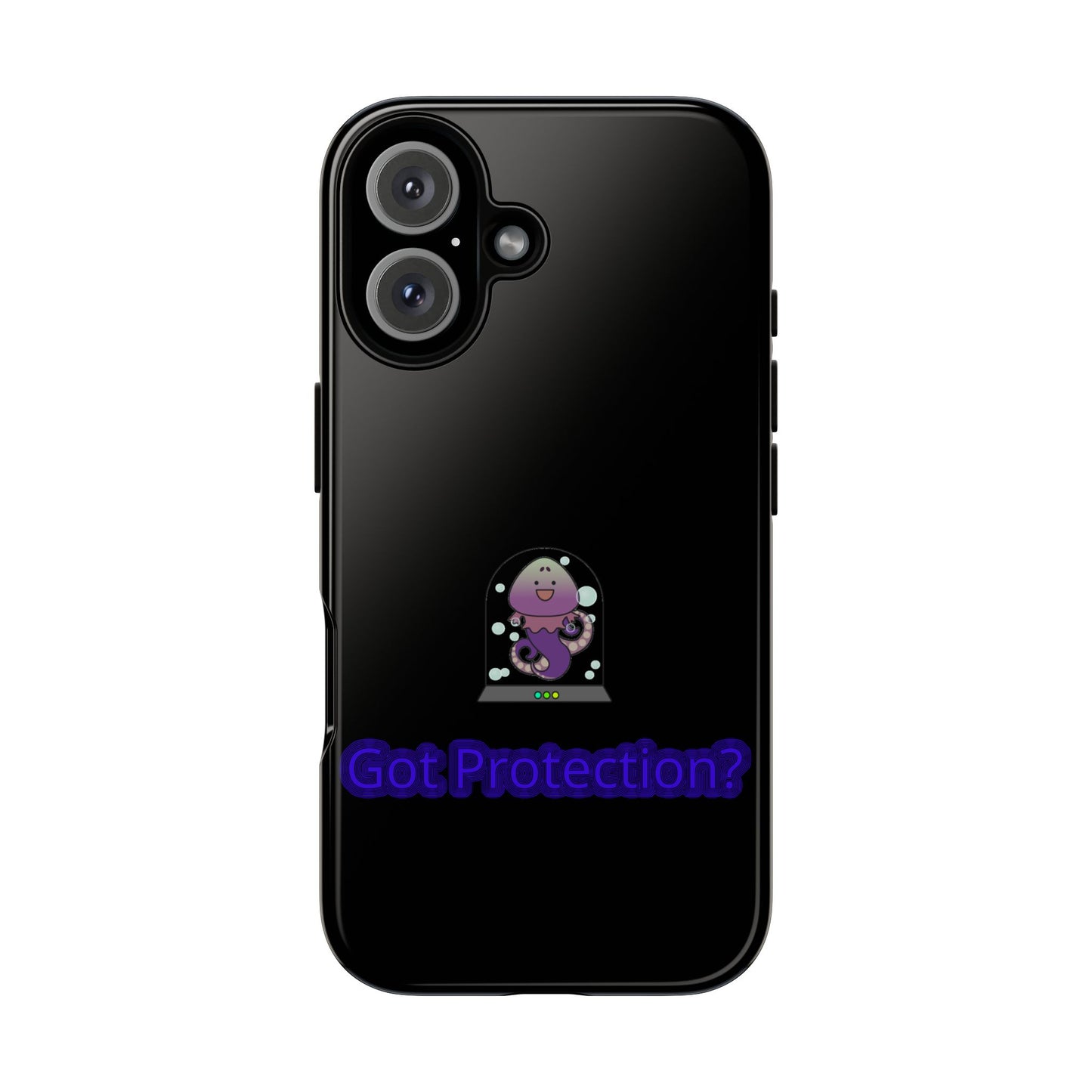 Phone Case — 'Got Protection?' Cute Purple Alien Anti-Shock Protective Cover