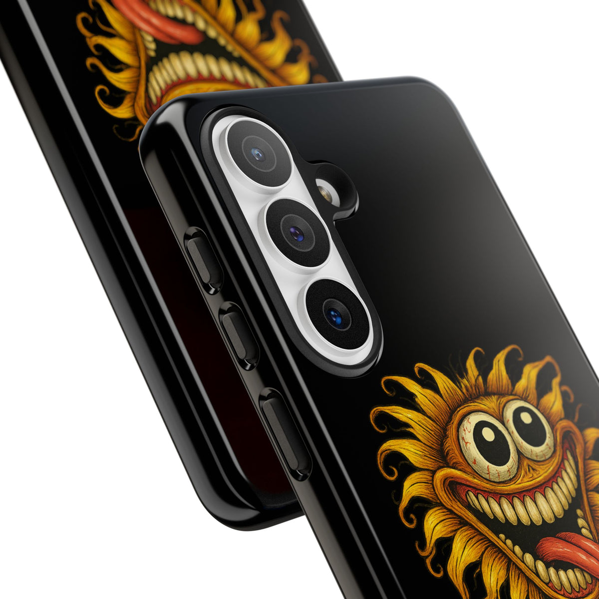 Phone Case - Smiling Sunflower Design with "Photosynthesizing the Universe One Breakdown at a Time"