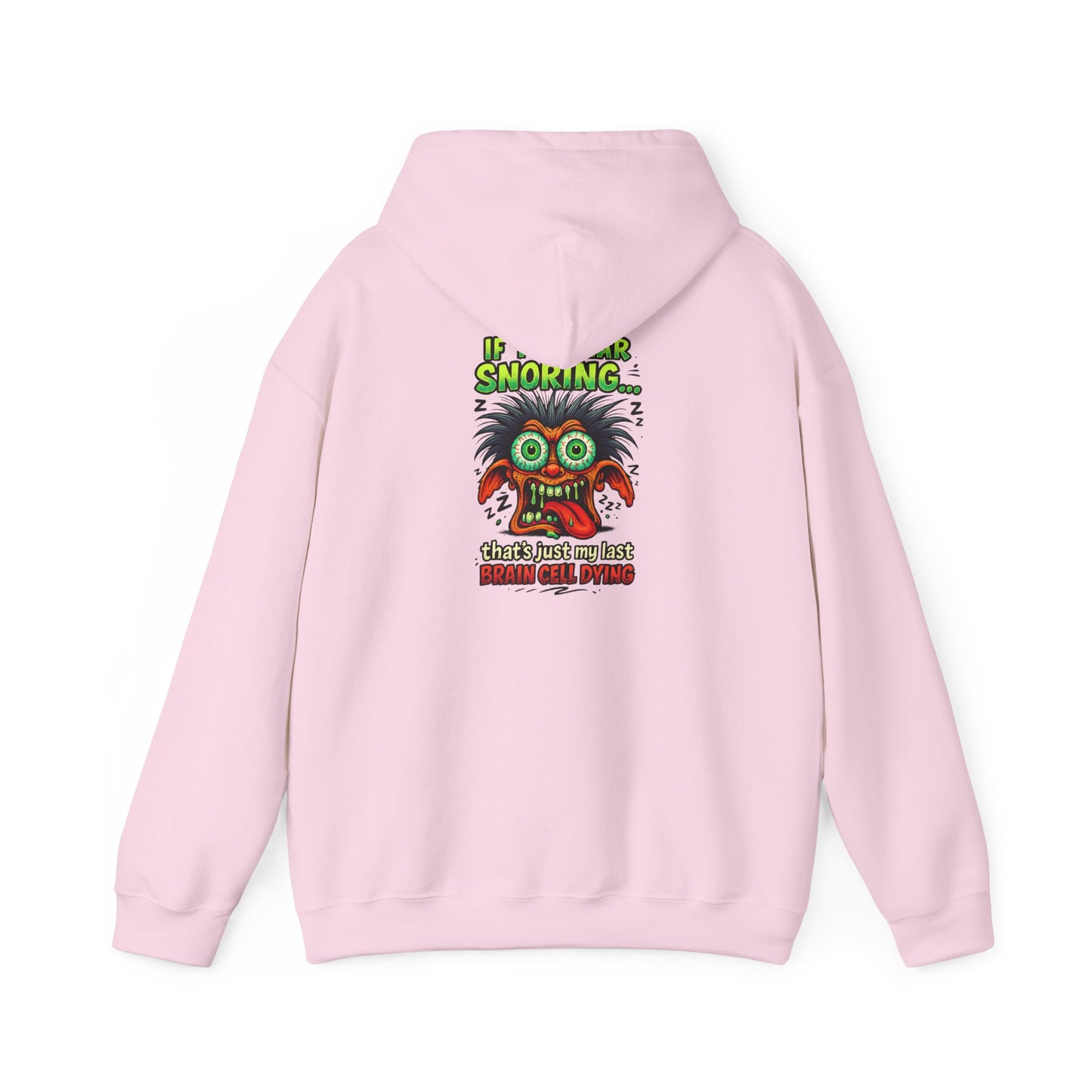 Funny Snoring Monster Hoodie – 'I'm Snoring' Graphic Back Pullover
