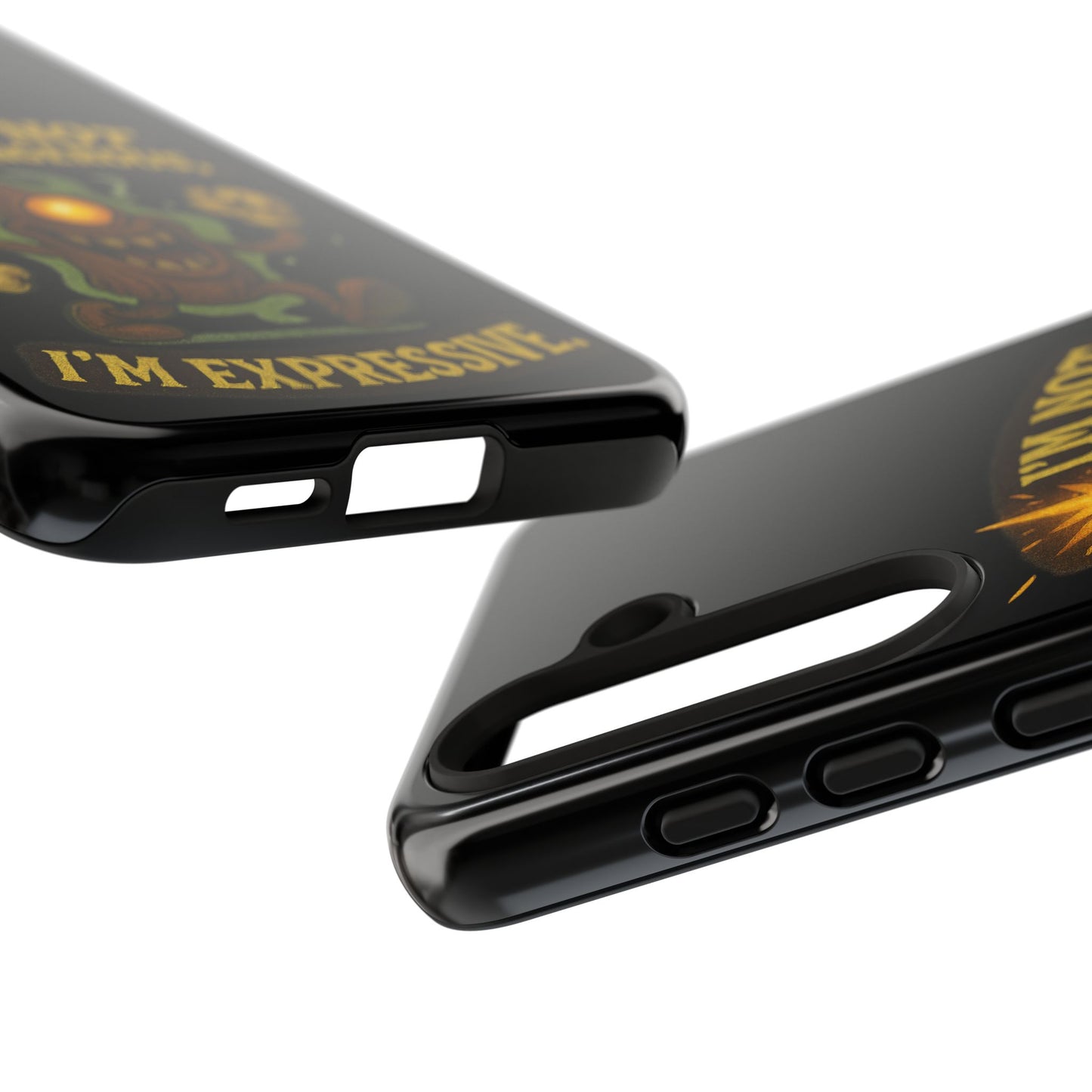 Phone Case — “I’m Not Dangerous, I’m Expressive” Monster Protective Case